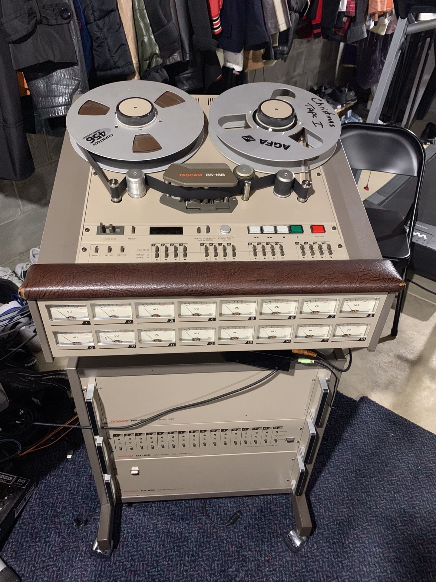 Tascam 85-16B 16 track 1” tape recorder with DBX noise reduction