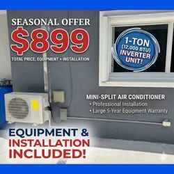 A/C Mini Split 12000 BTU 1 Ton, (With INSTALLATION)