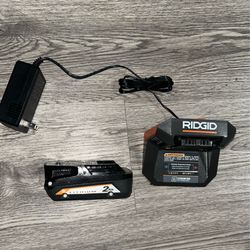 RIDGID 18V 2.0Ah Lithium-Ion Battery and Charger