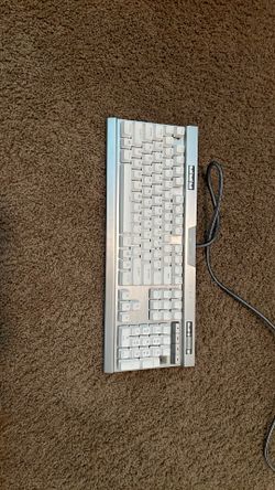 The Corsair K70 RGB MK.2 SE with Cherry MX Speed Silver (missing one key)