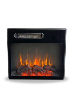 Electric Fireplace Insert with Stove Heater for TV Stand,LED Realistic Flame,Recessed Mounted Firepl