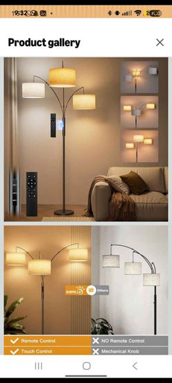 3 tier floor lamp with remote