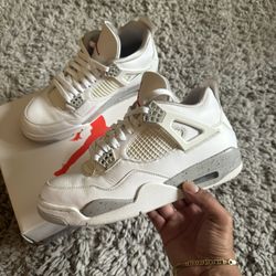 Jordan 4 Retro White Oreo (USED) Size 10