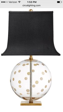 Kate spade table or desk lamp polka dot