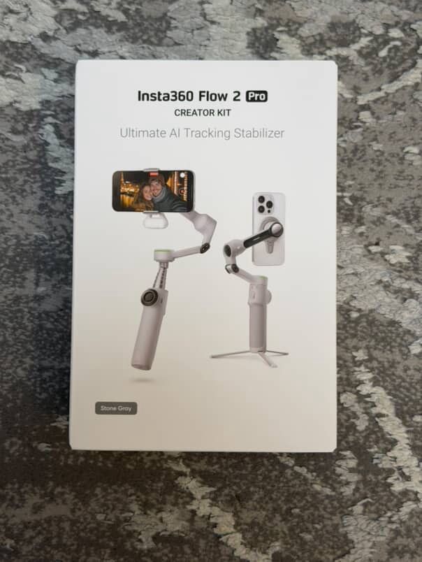 Insta360 Flow 2 Pro Creator Bundle, foldable AI Phone Gimbal Stabilizer