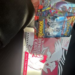 White Flare ETB + single Phantasmal Flames,Surging Sparks ,journey Together singles
