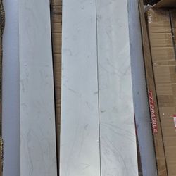30 in. Engineered Stone Vanity Backsplash 4 in. Bathroom Vanity Back Splash in Carrara White