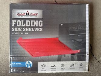 New CampChef folding side shelves for 14” burner
