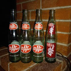 Vintage  Dr.pepper 16oz Bottles