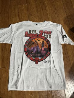 Chicago Bulls Starter 1998 Repeat 3 Peat Shirt Size Large