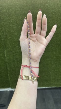 14kt purple stone bracelet