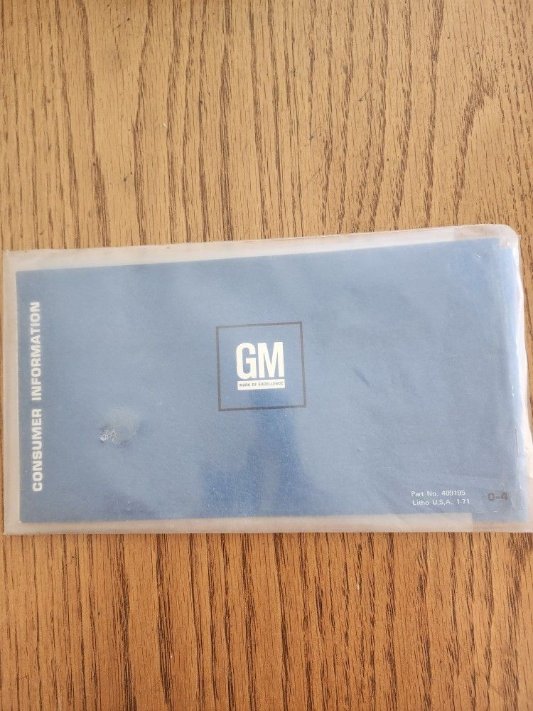 1971 Oldsmobile Owners Manual