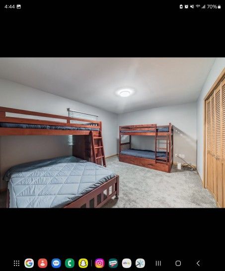 Set Of 2 Wooden Bunkbed With Mattresses Included Brand New