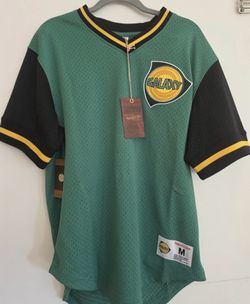 LA Galaxy x Mitchell & Ness MLS Green Mesh V-Neck Shirt Since '96 New Men's
