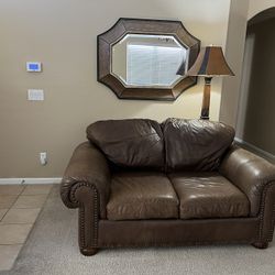 Couch, Loveseat, Mirror, Lamp 