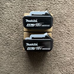 Makita Battery 2 Pack 4 Ah Genuine (Brand New)