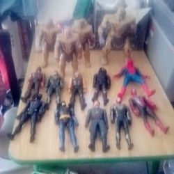 Action Figure Toys In Good Condition Total Of 14