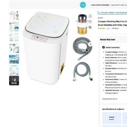 KAPAS
Compact Washing Machine,  Fully Automatic in White