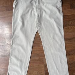 Columbia Mens 6 Pocket Pants Chino Canvas 44 X 34 Tan Outdoor Hiking