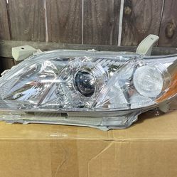 Toyota Camry Driver Side Chrome Amber Reflector Projector Headlight for 2007 to 2009