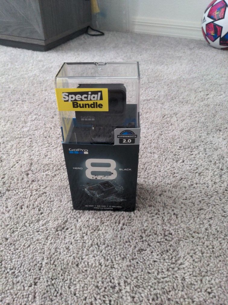 GoPro HERO8 Black Retail Bundle - Includes HERO8 Black Camera Plus Shorty, Head Strap, 32GB SD Card, and 2 Rechargeable Batteries

