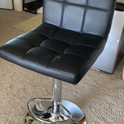 black leather bar stools