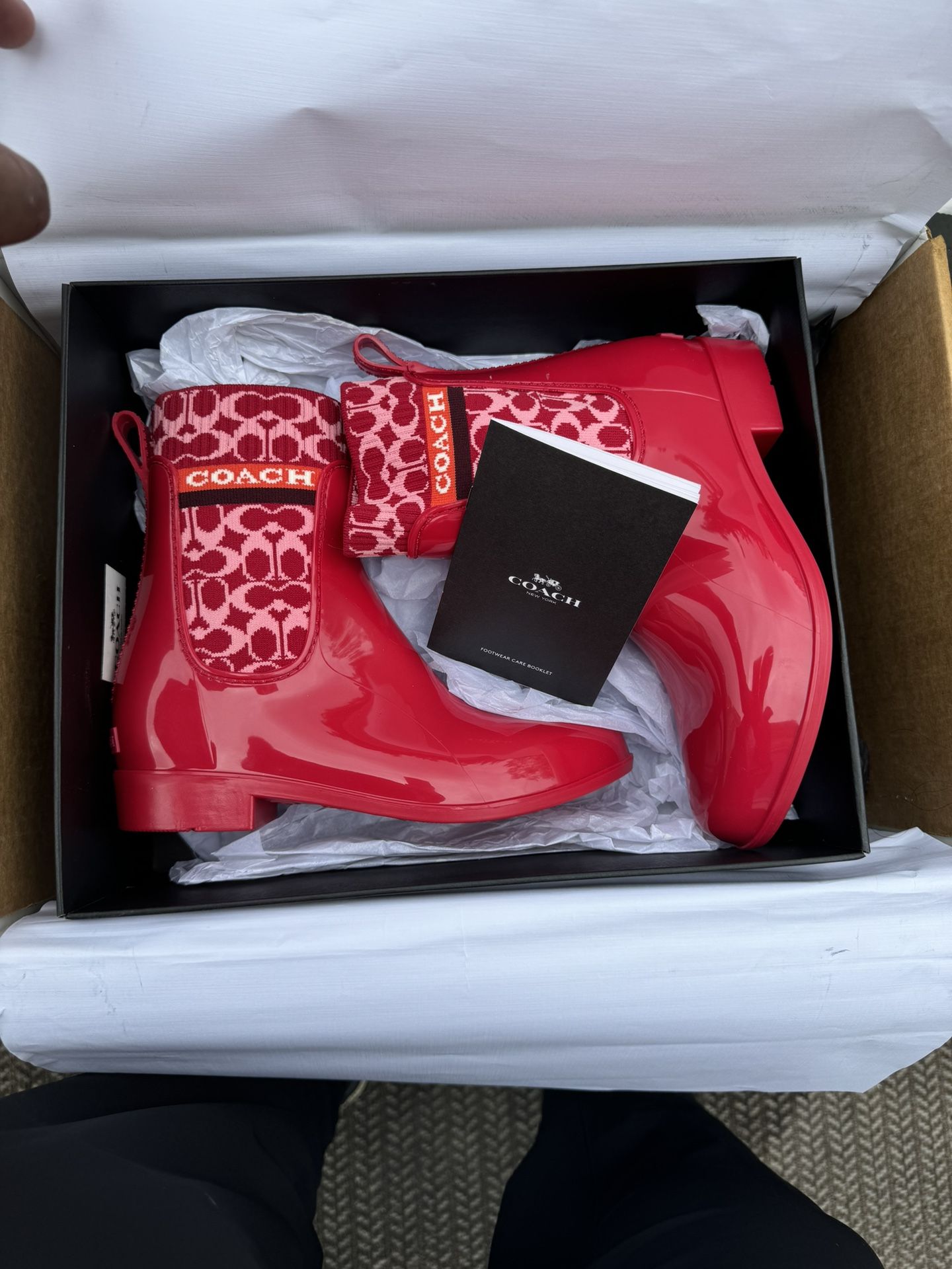 Women Coach Rain Boots (New) (Size 5)