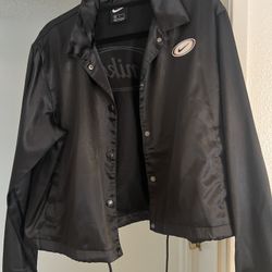 Black Flower Nike Windbreaker Jacket 