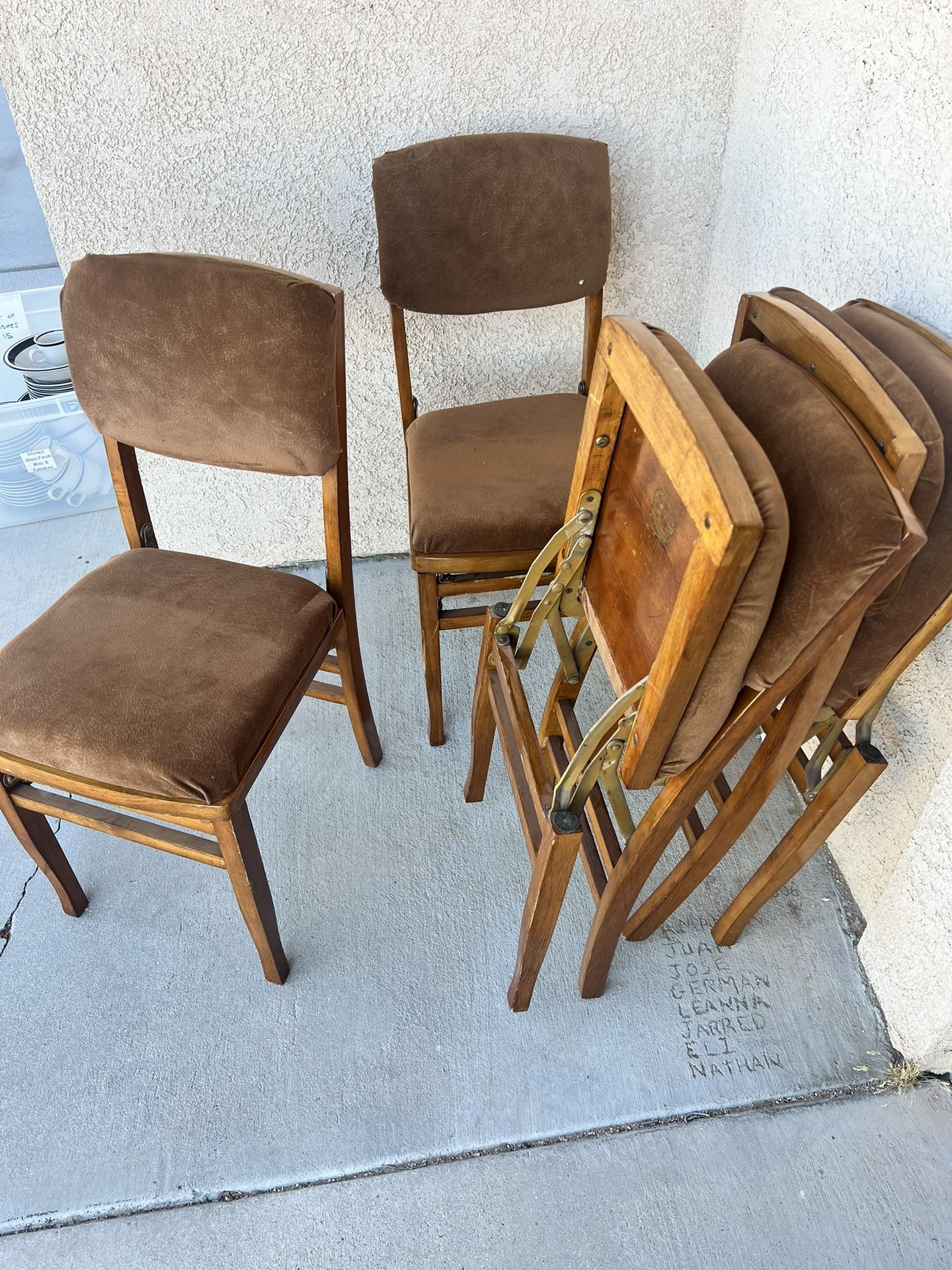 Louis Rastetter Sons Antique Folding Chairs Set Of
