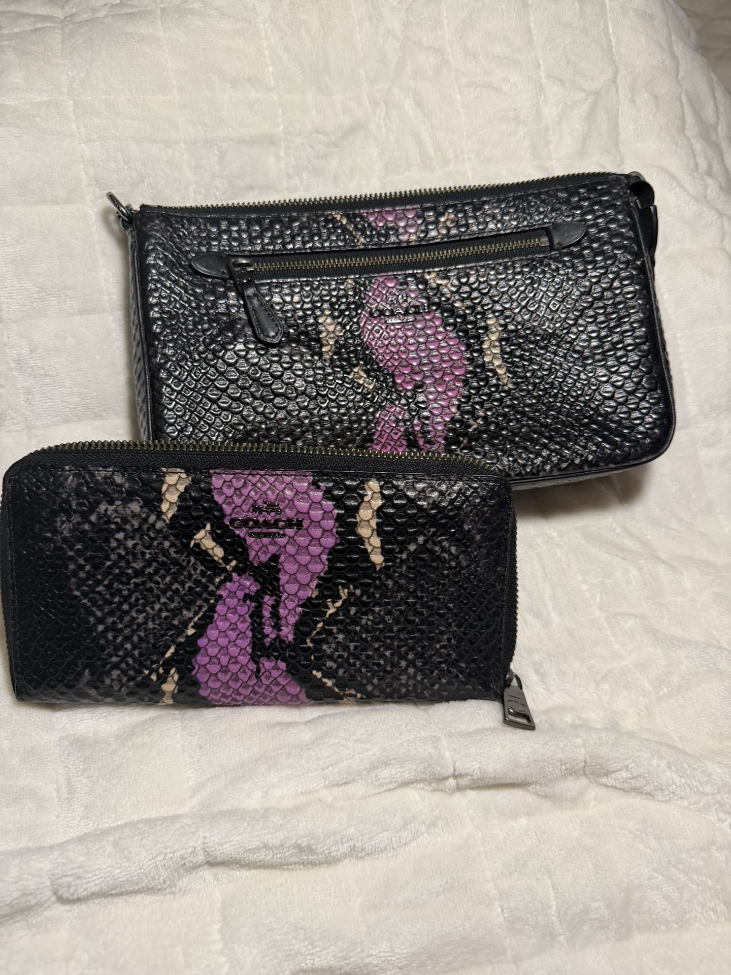 Authentic Coach Purse With Matching Wallet