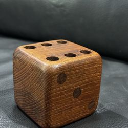 Swedish Modern Teak Dice Pen Holder from Sowe Konst, 1960s Vintage 