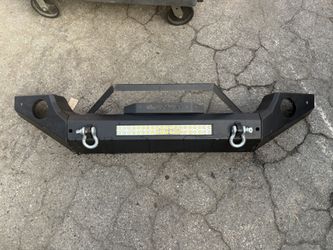 2018 - 2024 Jeep wrangler JL front metal bumper heavy duty with LED bar defensa de metal con led