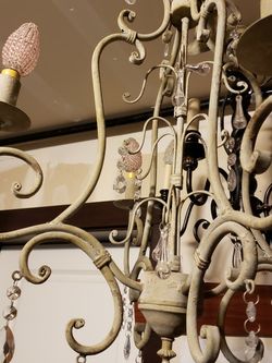 Beautiful Metal Petina Chandelier