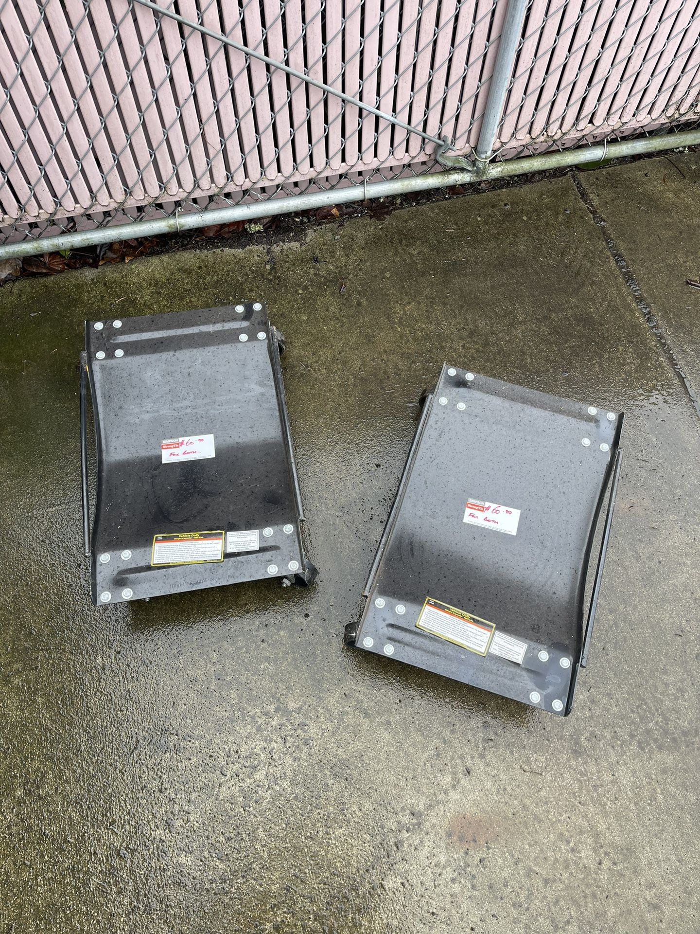 Vehicle Dolly (2) Harbor Freight 32052 1000 Lbs
