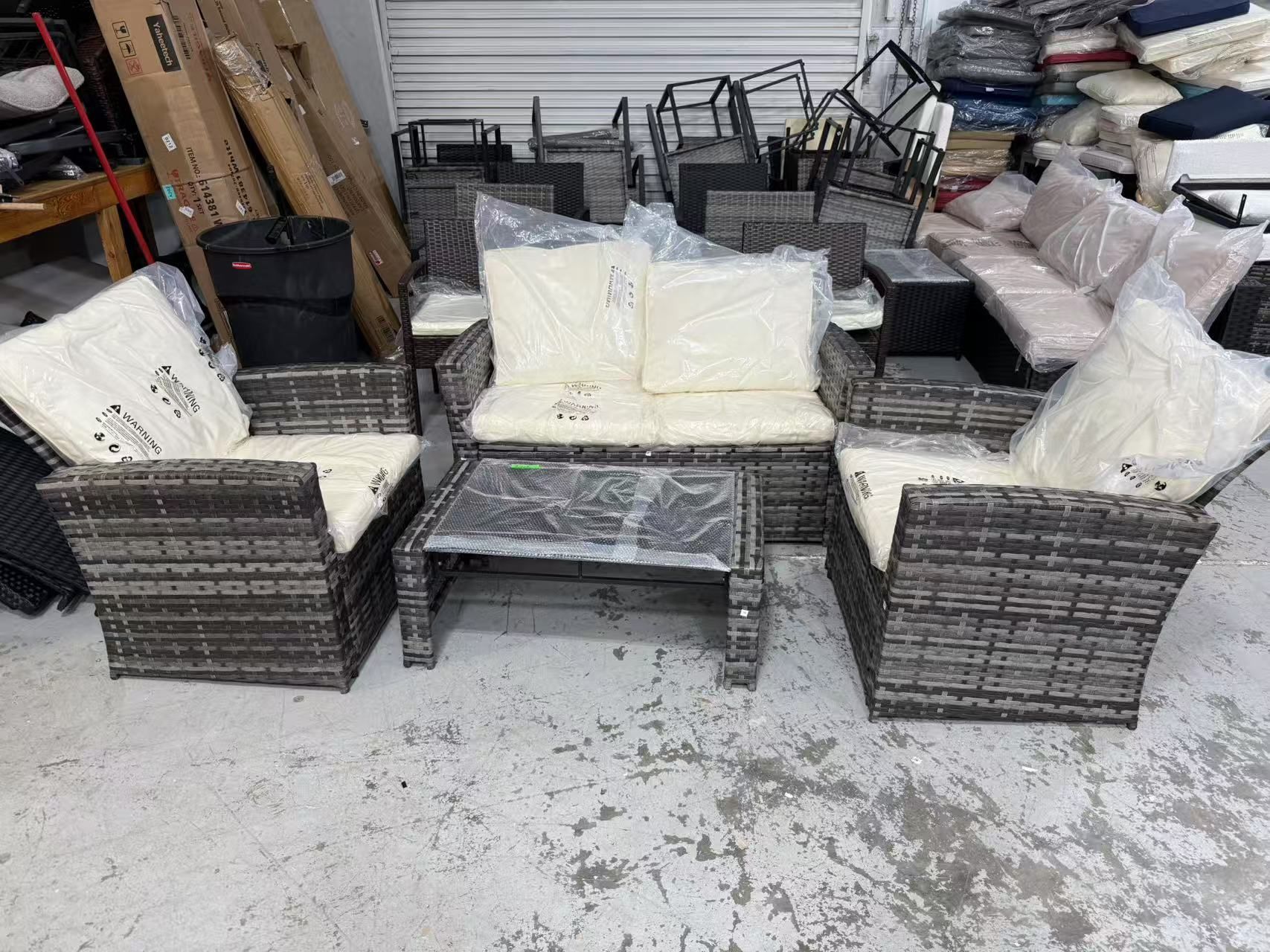 New 4 Piece Outdoor Patio Furniture Set, Outdoor Sectional Furniture