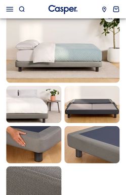 Casper upholstered queen bed frame