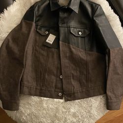 Bottega Veneta Men’s Denim/leather Jacket 