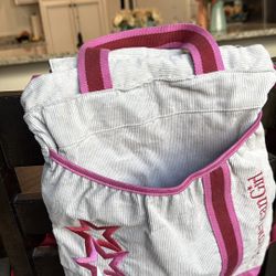 American Girl Backpack Carrier (Gray with Pink Stars