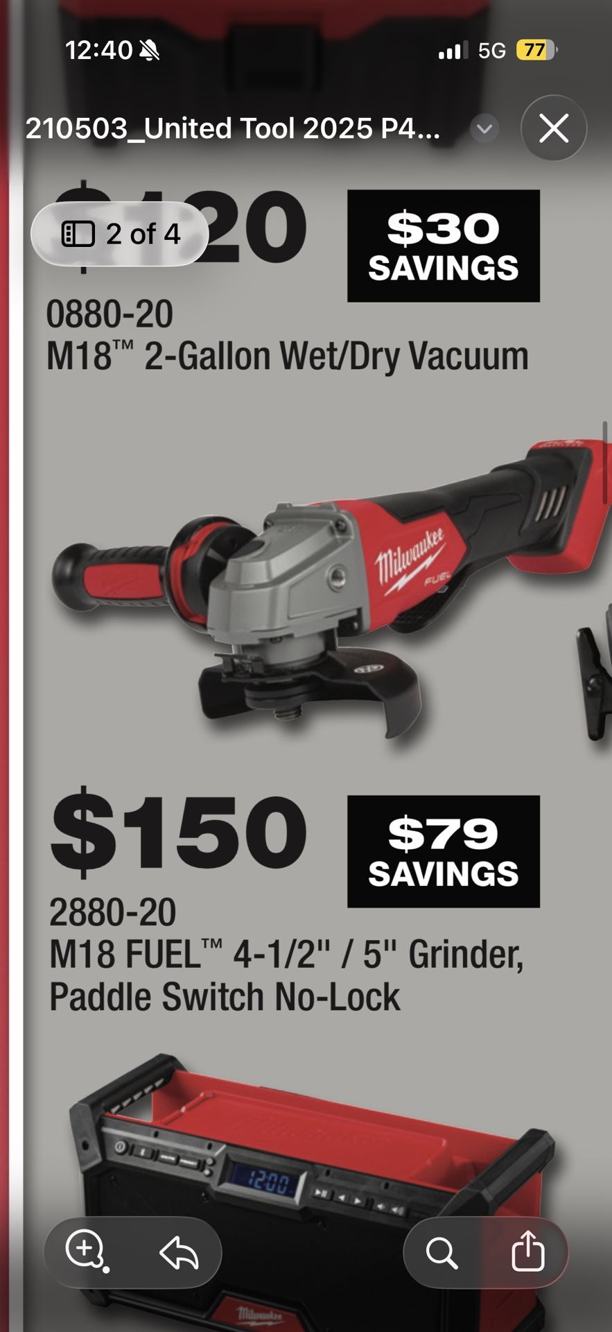 Brand New Milwaukee Grinder