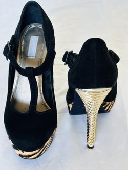 Women Golden Heels Shoes
