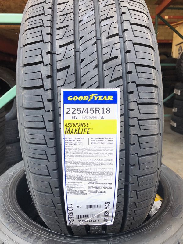 new-set-of-4-225-45r18-goodyear-assurance-maxlife-all-season-tires