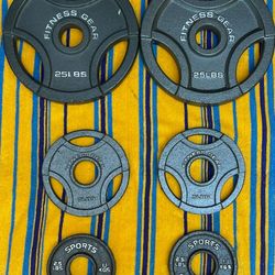 SET OF OLYMPIC PLATES  (PAIRS OF)  :  25s  5s  2.5s 