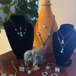 Larimar Necklaces, Rings And Bracelets 
