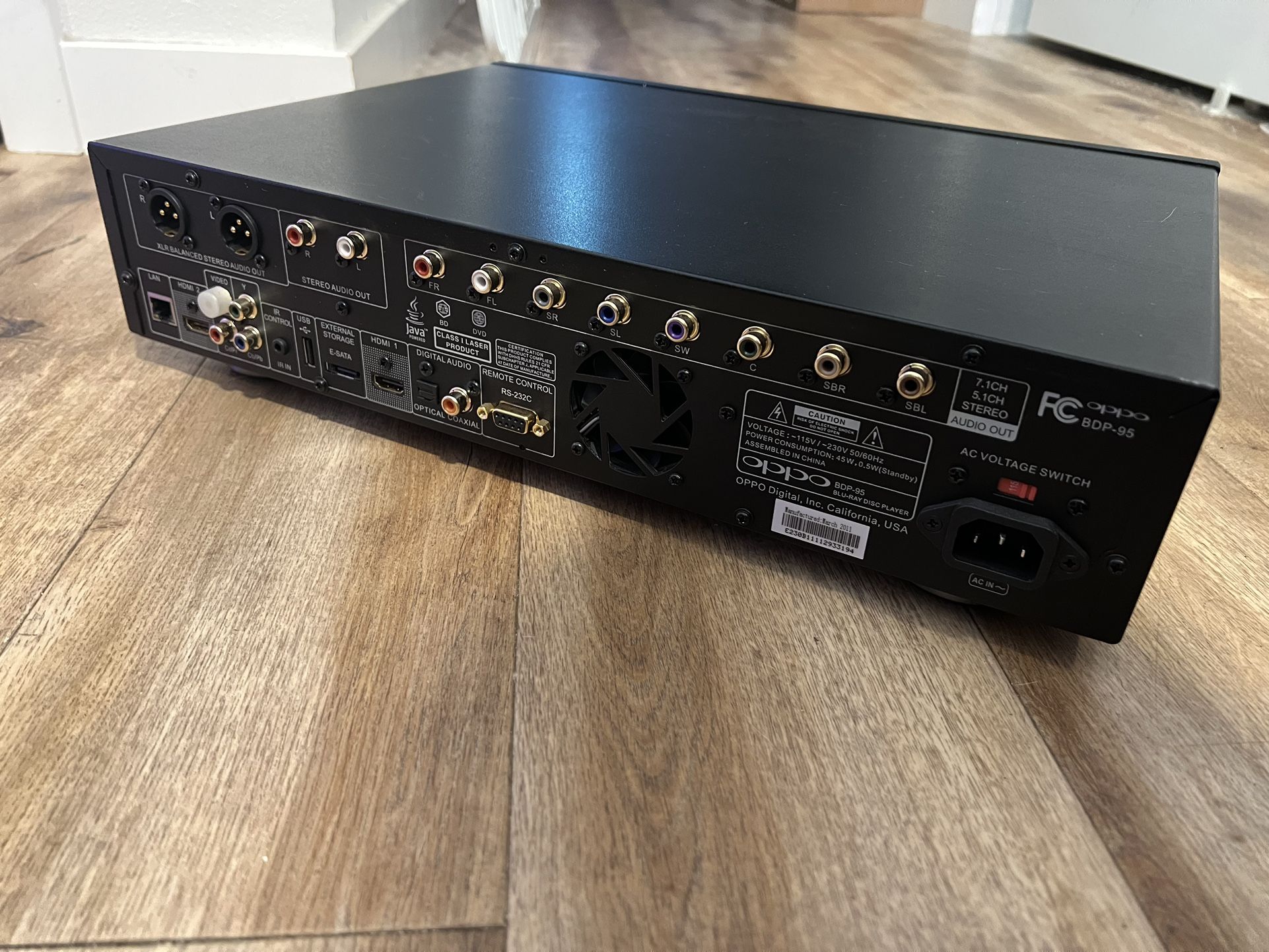 Oppo BDP- 95 Audiophile Blu-ray And SACD Preamp Player