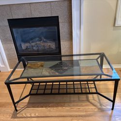 Glass Coffee Table & 2 Side Tables