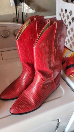 Red women's boots