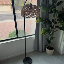 Boho Rattan Standing Floor Lamp