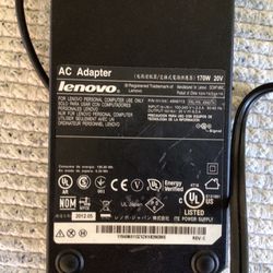 Lenovo AC Adapter 170 Watts. Round tip. 170 watts , 20 volts.   ** Price $ 25 **