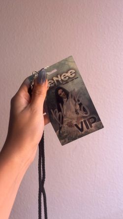 signed benee VIP badge