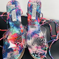 Cape Robbin strap up Mombassa heels  (as Is)